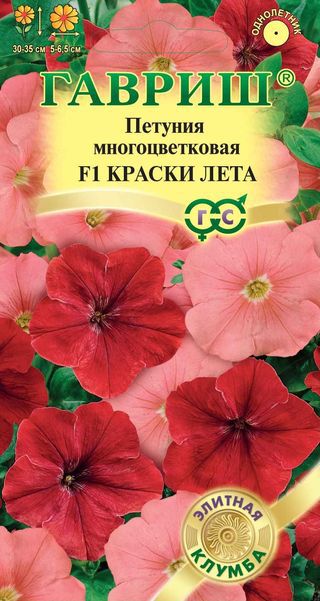 Петуния Краски лета F1 многоцв. 10 шт гранул. пробирка Н9 серия Элитная клумба  ГАВРИШ