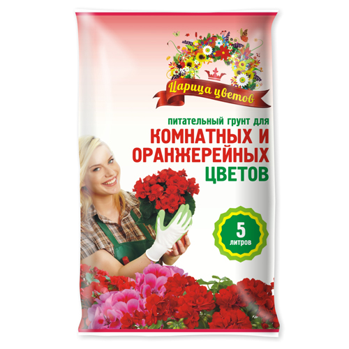 Грунт Царица Цветов Для Комнатных и Оранжерейных Цветов
